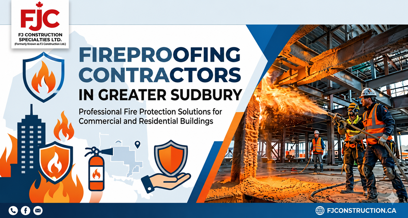 FJ Construction Specialties: Fireproofing Contractors in Greater Sudbury. professional solutions for commercial and residential buildings.